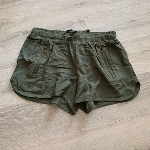 Army green shorts